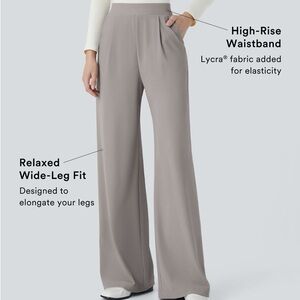 HALARA Taupe Wide-Leg Pants
